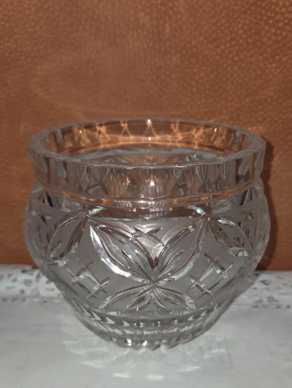 Classic Clear Cut Crystal Vase and Bowl Set - Clear Glass Home Accent